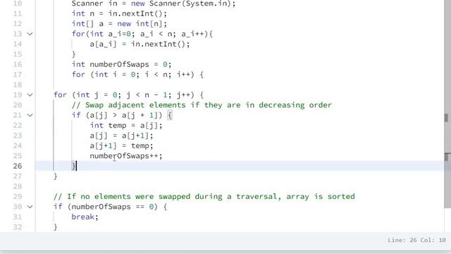 Hackerrank Day 20: Sorting Solution - Java 8| 30 Days Of Code Hackerrank смотреть онлайн