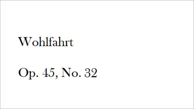 Wohlfahrt Etude No. 32 смотреть онлайн