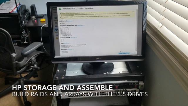 Boot the RAID controller by pressing f10 on the HP Proliant server. Provision the raids смотреть онлайн