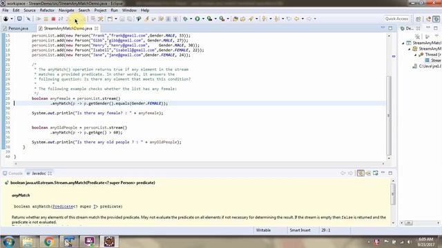 How to use anyMatch terminal operation of Java 8 Stream? | Streams in Java 8 смотреть онлайн