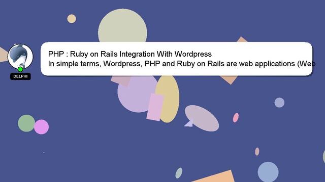 PHP : Ruby on Rails Integration With Wordpress смотреть онлайн