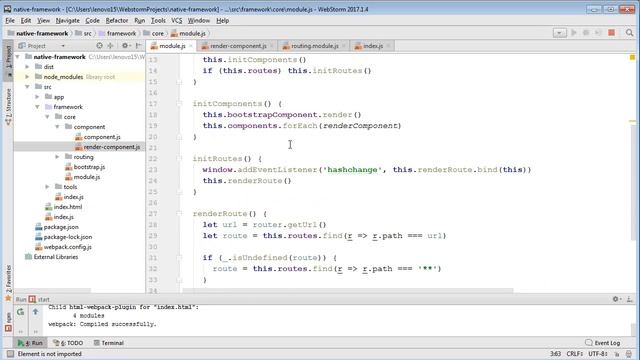 Создание фреймворка для SPA на чистом JavaScript. Урок 6. Оптимизация структуры смотреть онлайн