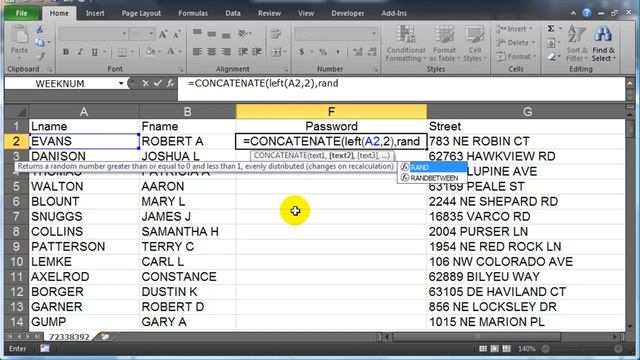Use Excel and Text Functions to Generate Usernames and Passwords смотреть онлайн