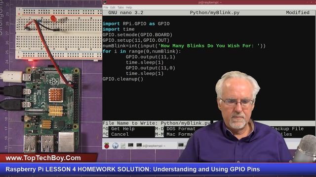 Raspberry Pi LESSON 4 HOMEWORK SOLUTION: Understanding and Using GPIO Pins смотреть онлайн