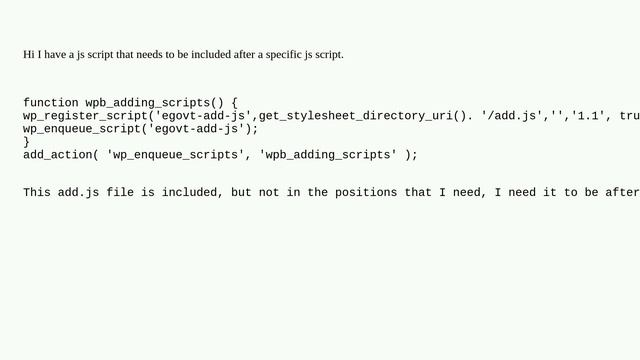 Wordpress: How to enqueue js script after another specific js script? смотреть онлайн