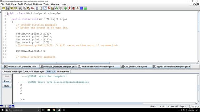 The Division Operator in Java смотреть онлайн