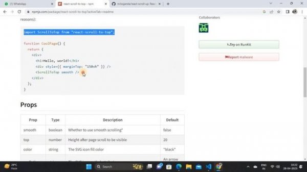 Scroll To Top In React Js | React Js