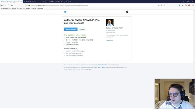 Twitter API Login with PHP смотреть онлайн