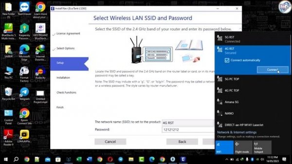 How to download and install Epson L3260 printer & scanner driver via wireless network (Wi-Fi).