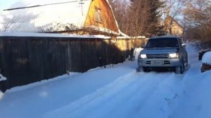 Прадо 90 в снегу. Prado 90 in snow.