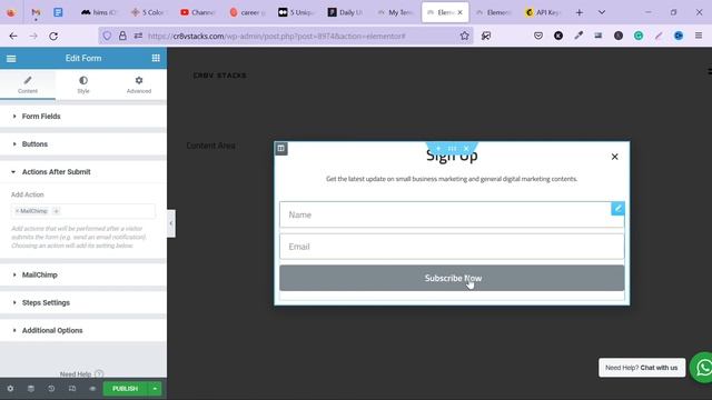 How to create MailChimp newsletter signup and popup with Elementor | WordPress Tutorial смотреть онлайн