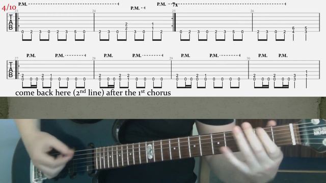 Slayer Seasons In The Abyss rhythm guitar lesson смотреть онлайн