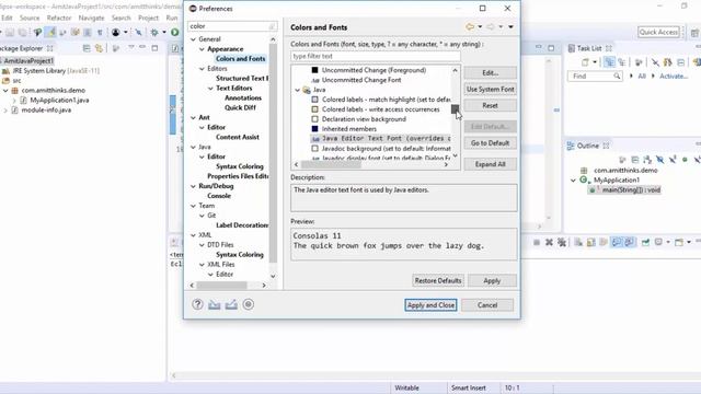 How to change Eclipse Editor Font, Font Size, Font Style, Font Family | Lesson 13 смотреть онлайн