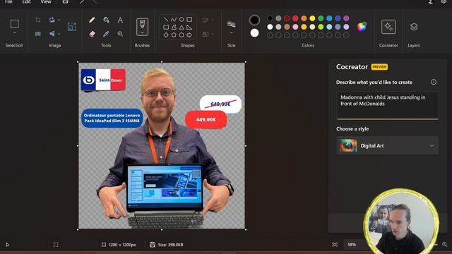 Встроенные в Windows удаление фона с изображений и нейросеть для генерирования картинок