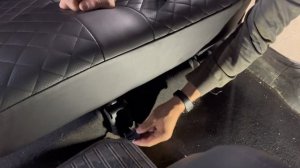 Чехлы на Киа Соренто 2. Авточехлы Автопилот для Kia Sorento 2 2009-2020 черный ромб из экокожи.