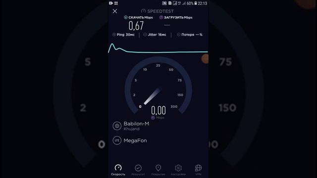Проверка скорости 4G интернета, от Мегафона Таджикистана в Худжанде смотреть онлайн