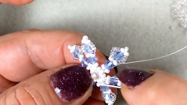 Beading4perfectionists: Snowflake 2021 beading turorial: Christmas gift idea. смотреть онлайн