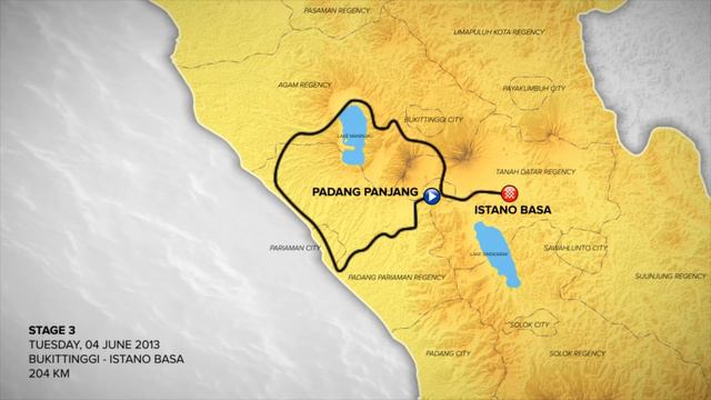 Tour de Singkarak 2013 Stage Map Highlight смотреть онлайн