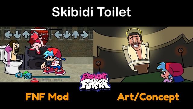 Friday Night Funkin' Vs Skibidi Toilet | Original vs Leak/Concept Art | Skibidi Invasion FNF Mod смотреть онлайн