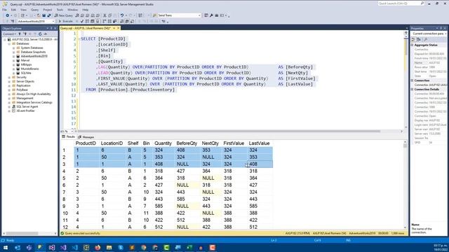 LAG, LEAD, FIRST VALUE, LAST VALUED en SQL Server - #44 Microsoft SQL Server desde cero смотреть онлайн