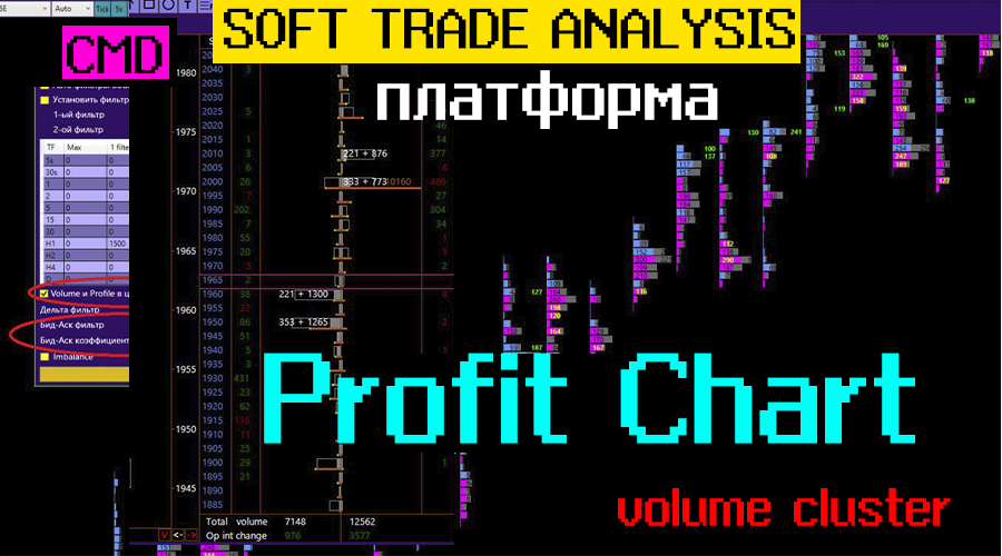 Profit Chart. Платформа для анализа. Объемный и кластерный анализ. Гость разработчик SBPro, TVT.