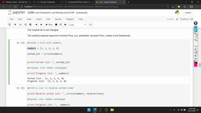 List sorted( ) and sort( ) function in Kannada | Python Programming in Kannada 38 | Charan H U смотреть онлайн