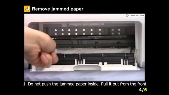 PIXMA MG2922: Removing a jammed paper: inside the printer смотреть онлайн