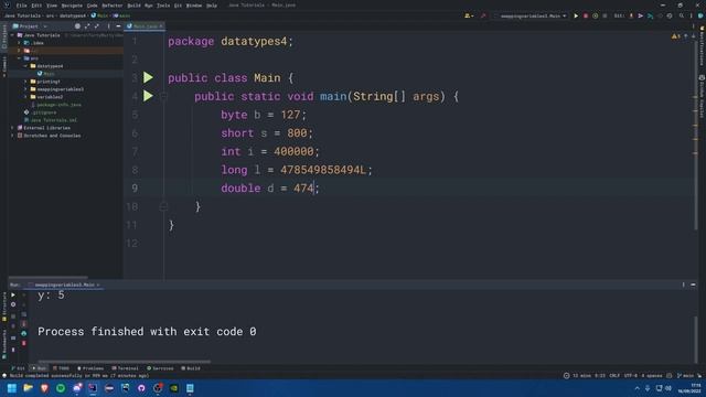 Java Tutorial #6 - Primitive Data Types смотреть онлайн