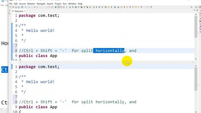 How to split and unsplit a window in Eclipse IDE? | How to view editor side by side in eclipse смотреть онлайн