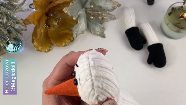 Snowman Gentleman in hat Christmas New Year DIY HandMade смотреть онлайн