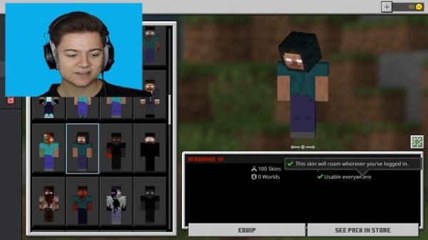 Herobrine Skin Pack For Minecraft Bedrock! (100+ Skins)