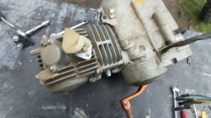 Снятие двигателя с питбайка