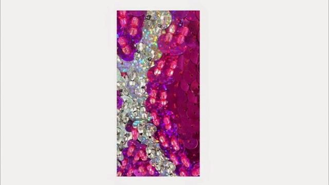 SequinQueen Long handmade sequin dress in flat metallic fuchsia sequins and silver sequin. #4002-01 смотреть онлайн