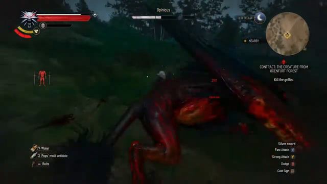Kill the griffin in Witcher 3 смотреть онлайн