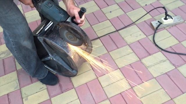 Мангал, очаг из бака стиральной машины смотреть онлайн