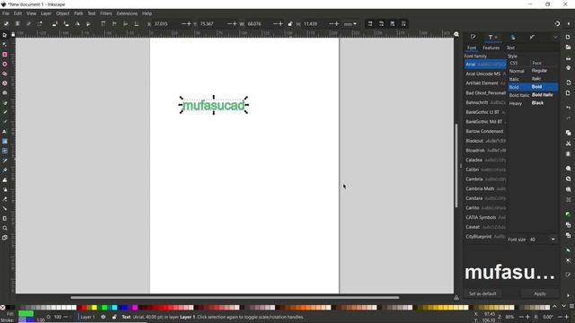 Inkscape How To Bold Text смотреть онлайн