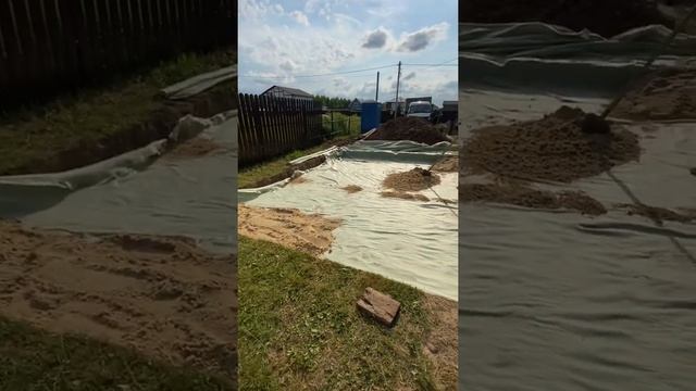 Кп Олвиль , Дренаж участка, укладка брусчатки, фундамента под гараж смотреть онлайн