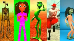 COLOR DANCE CHALLENGE DAME TU COSITA vs Patila vs El Taiger - Me Kemaste vs green alien dance