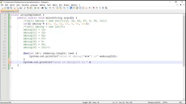 Arrays in Java смотреть онлайн