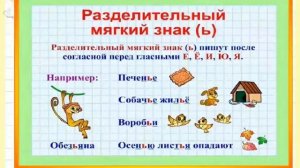 Русский язык. 2 класс. Разделительные мягкий и твердый знаки.