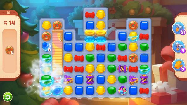 Homescapes Holiday Season Level 19 With No Boosters - Christmas смотреть онлайн