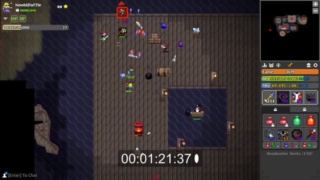(rotmg WR) Solo DDocks 2:34 all 3 bosses w/ Near Death Experience смотреть онлайн