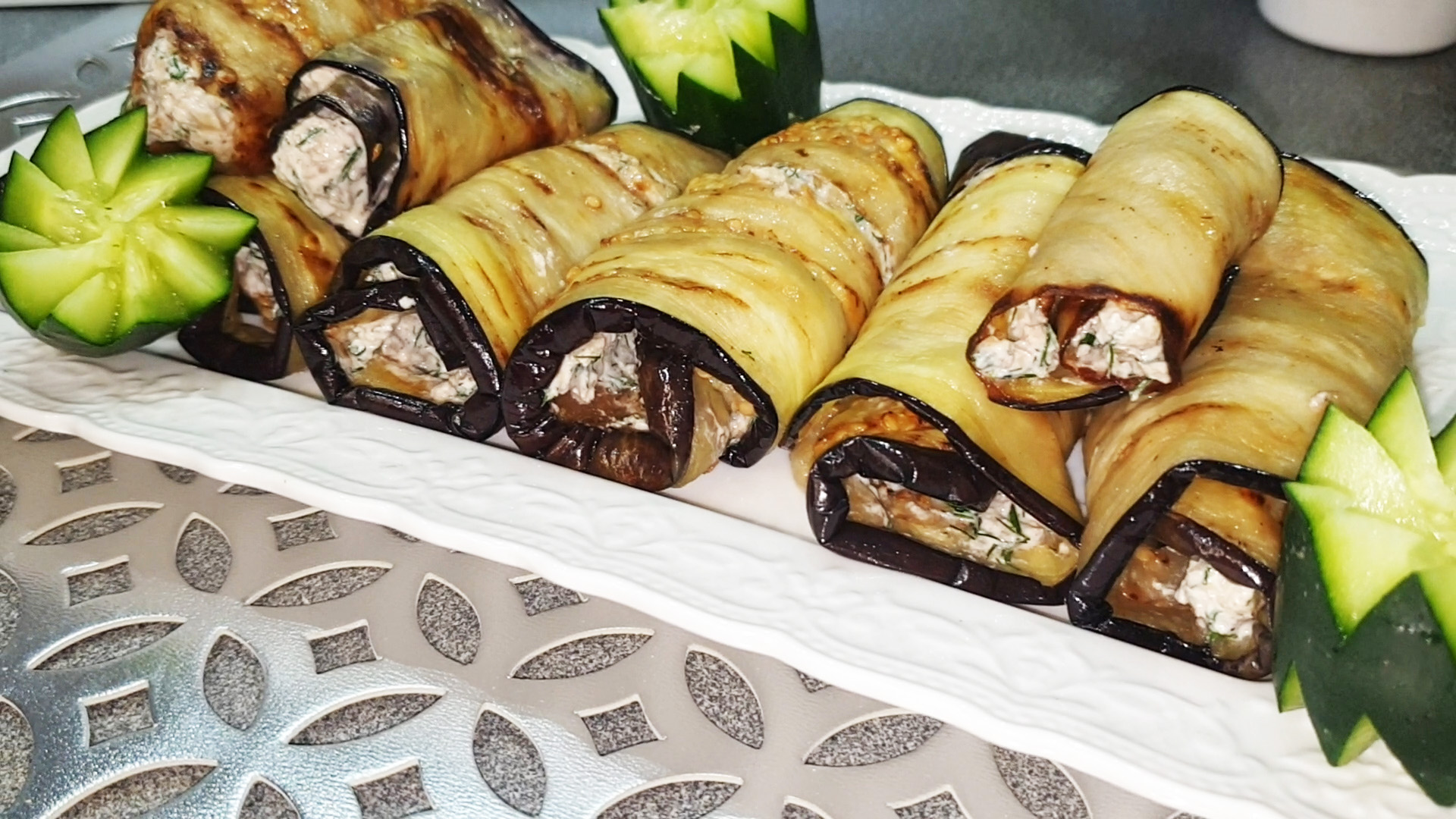 Язык можно ПРОГЛОТИТЬ, РУЛЕТИКИ ИЗ БАКЛАЖАНОВ с начинкой, ну очень вкусно!