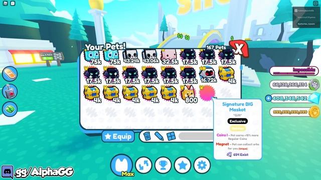 HACKED PET?! 1 OF 1! GOLDEN SIGNATURE BIG MASKOT?! - Roblox Pet Simulator X смотреть онлайн