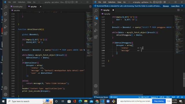CRUD API PHP Native Part 5 (Menampilkan Data Detail Dengan Method GET ) смотреть онлайн