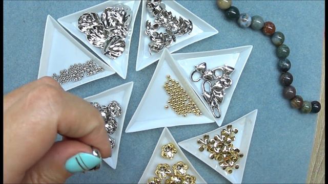 Агат, тигровый глаз, гематит и фурнитура с Алиэкспресс. смотреть онлайн