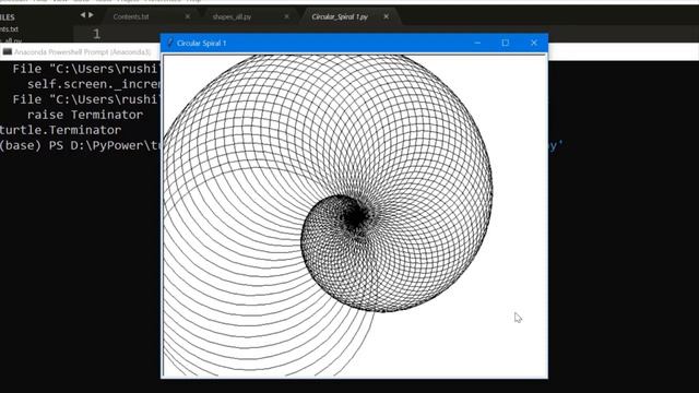 Circular Spirals using Turtle Animation | Turtle Python Tutorial | PyPower смотреть онлайн