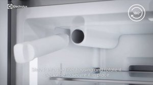 How to replace and install the water filter in your Electrolux refrigerator