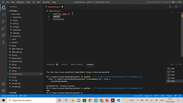 #6Python Course || Python Statement and Comment||Python comment || Code learner смотреть онлайн