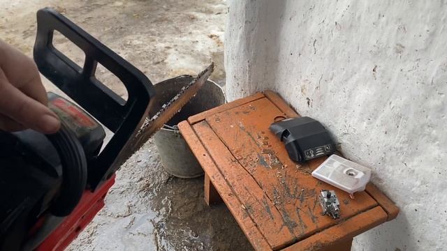 Бензопила Могилёв 5,5 Регулируем карбюратор (после замены ) смотреть онлайн